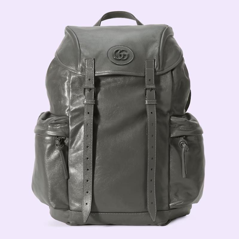 Túi Gucci Backpack With Tonal Double G Nam Màu Xám