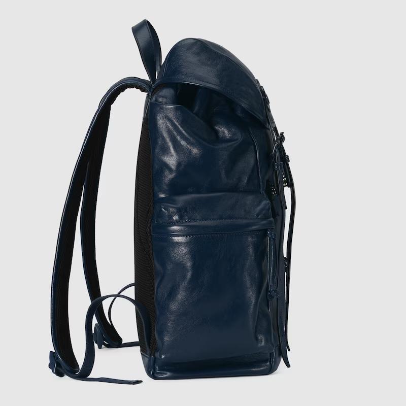 Túi Gucci Backpack With Tonal Double G Nam Màu Xanh Đen