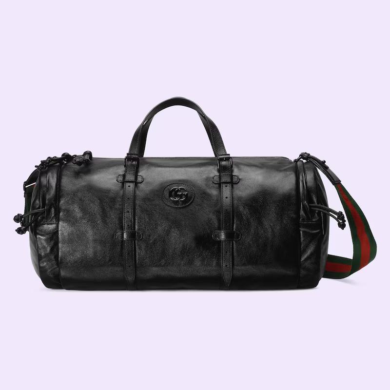 Túi Gucci Large Duffle Bag With Tonal Double G Nam Màu Đen