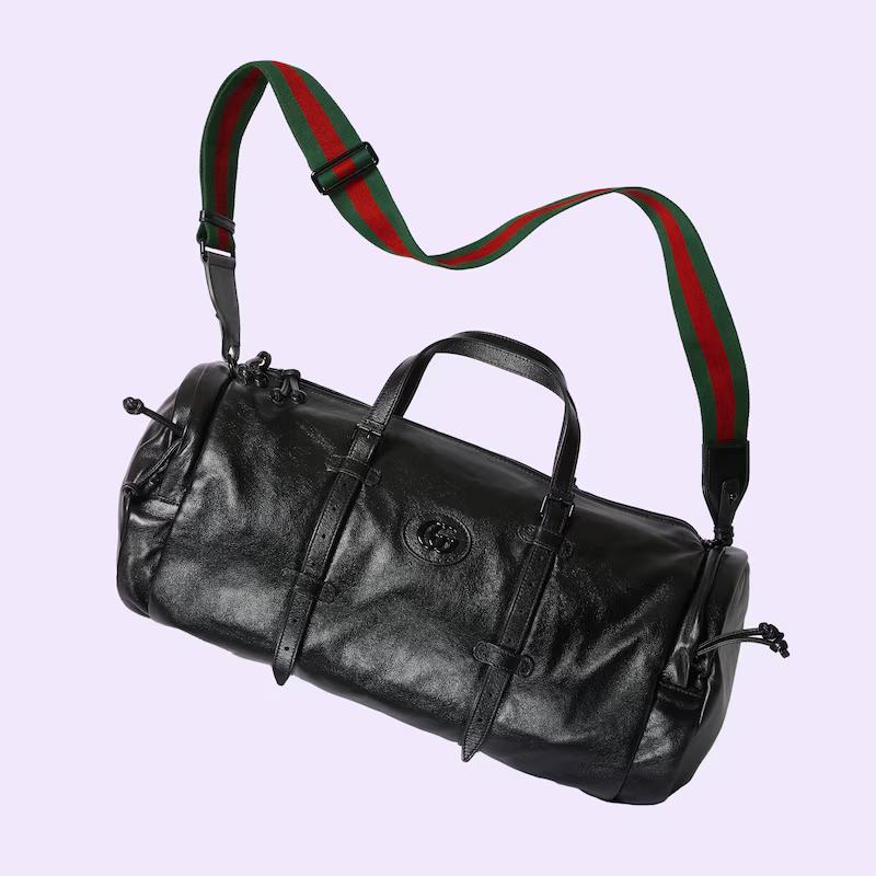 Túi Gucci Large Duffle Bag With Tonal Double G Nam Màu Đen