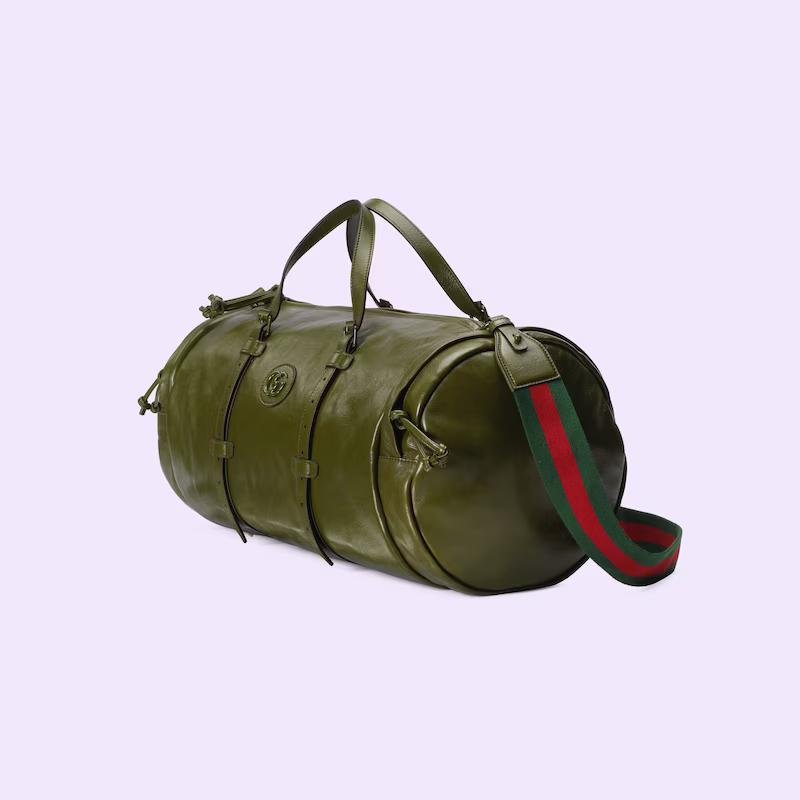 Túi Gucci Large Duffle Bag With Tonal Double G Nam Màu Xanh