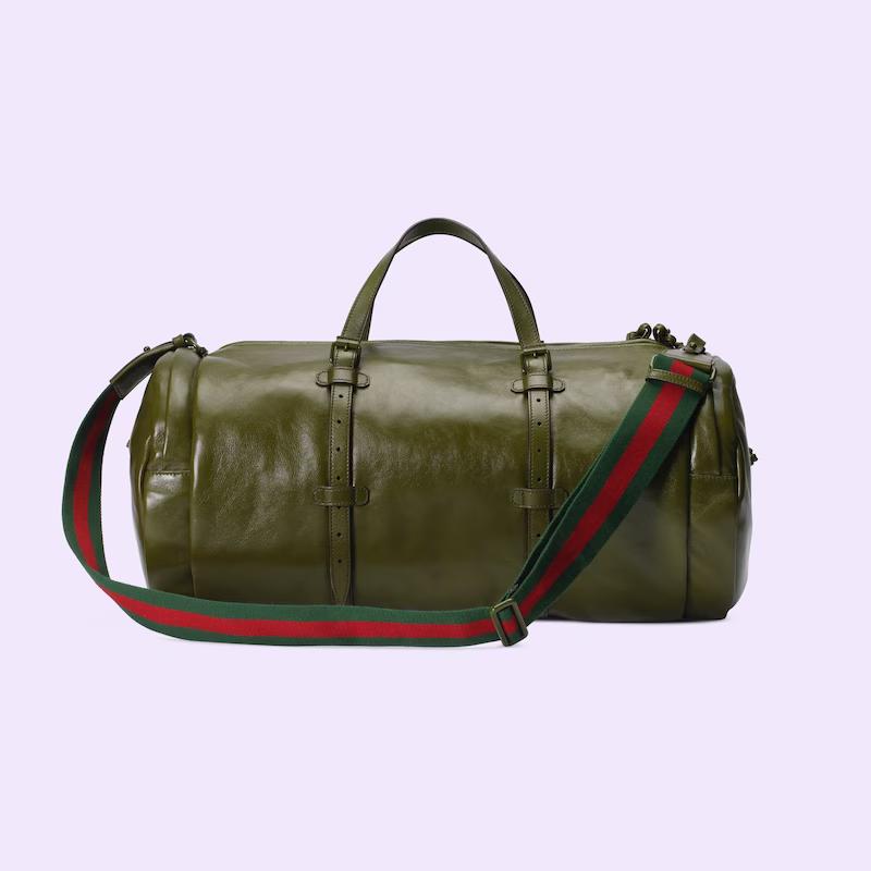 Túi Gucci Large Duffle Bag With Tonal Double G Nam Màu Xanh