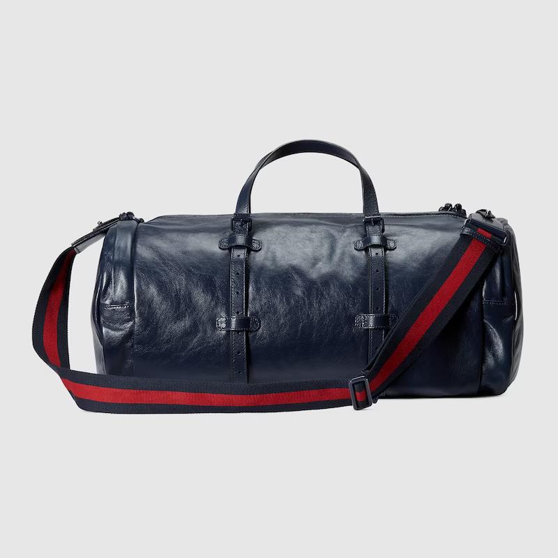 Túi Gucci Large Duffle Bag With Tonal Double G Nam Màu Xanh Đen