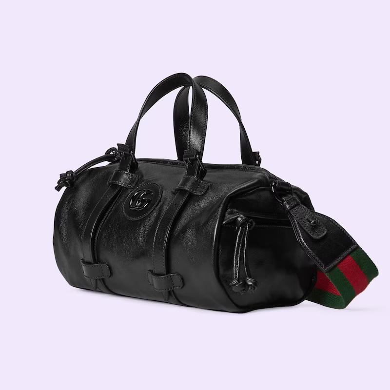 Túi Gucci Small Duffle Bag With Tonal Double G Nam Màu Đen