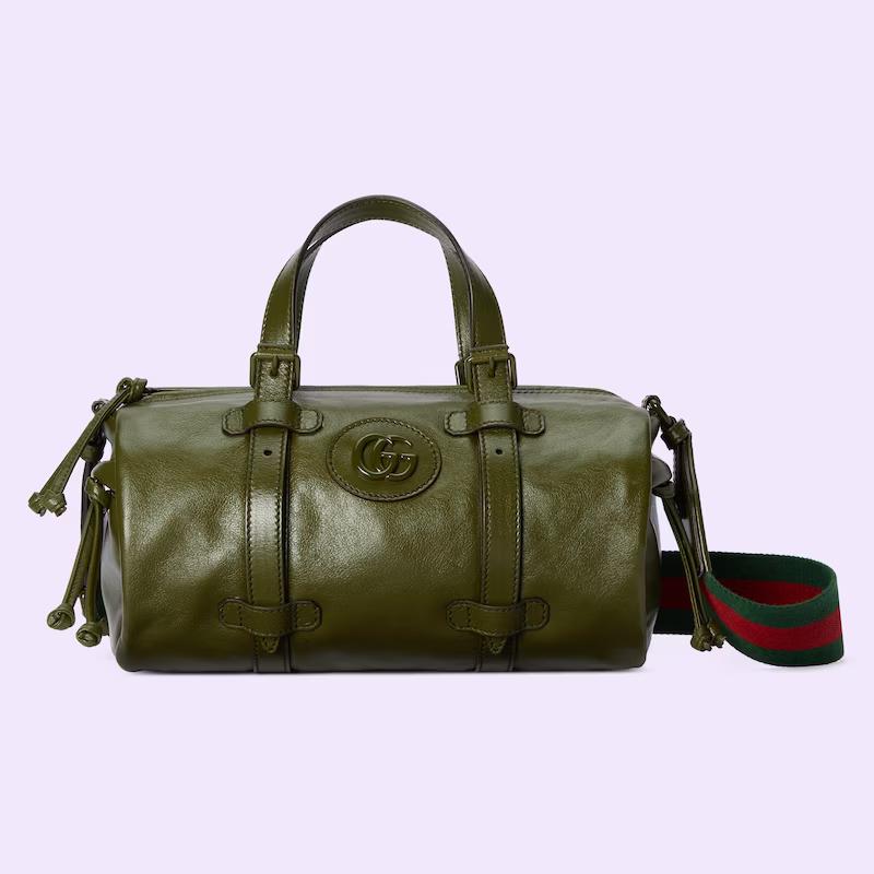 Túi Gucci Small Duffle Bag With Tonal Double G Nam Màu Xanh