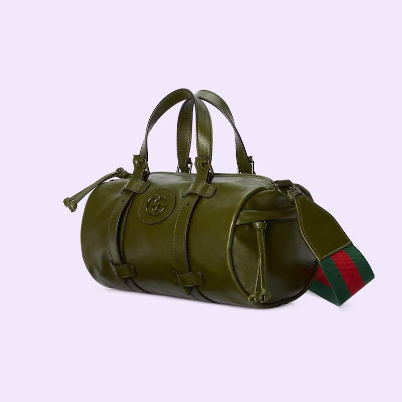 Túi Gucci Small Duffle Bag With Tonal Double G Nam Màu Xanh