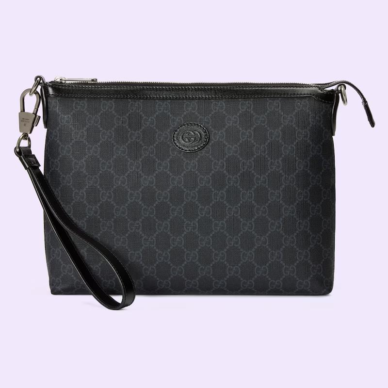 Túi Gucci Messenger Bag With Interlocking G Nam Màu Đen