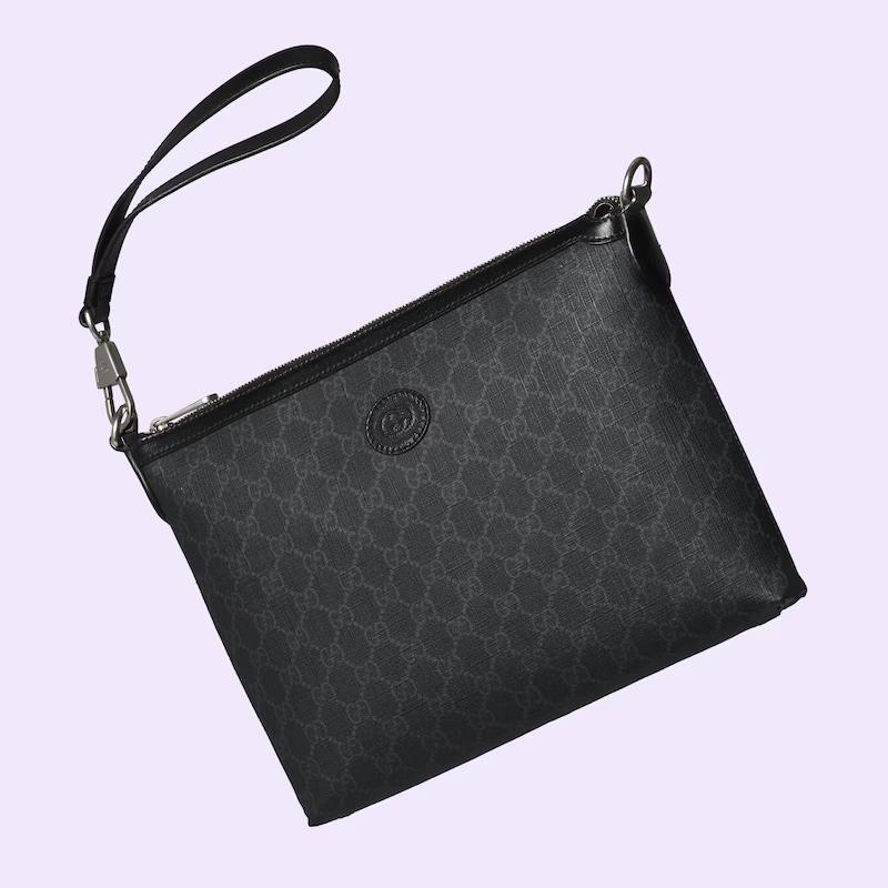 Túi Gucci Messenger Bag With Interlocking G Nam Màu Đen