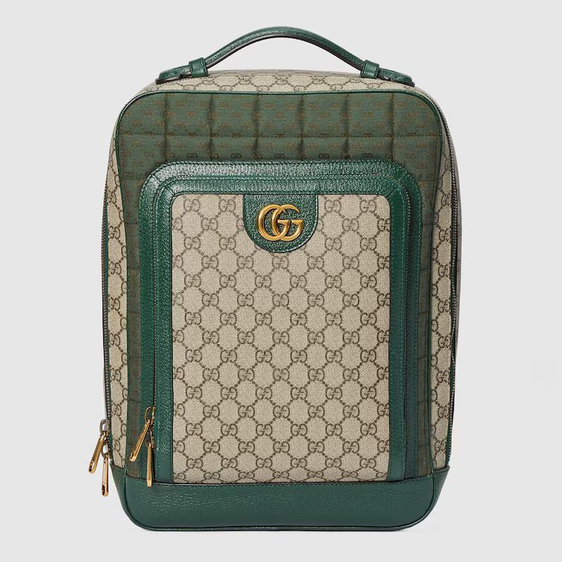 Túi Gucci Mini Gg Canvas Medium Backpack Nam Màu Xanh