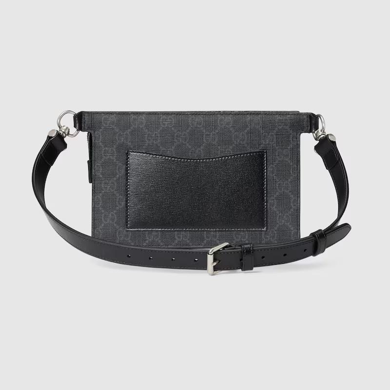 Túi Gucci Gg Belt Bag With Interlocking G Nam Màu Đen