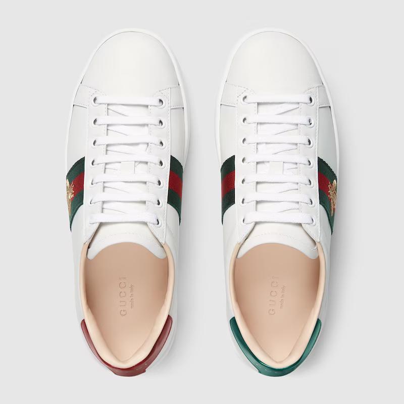 Giày Gucci Ace Embroidered Platform Sneaker Nữ Trắng