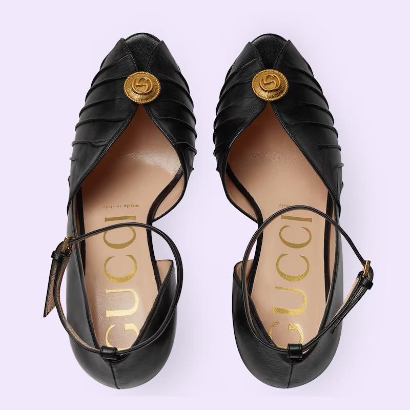 Giày Gucci Open-Toe Sandal Nữ Đen