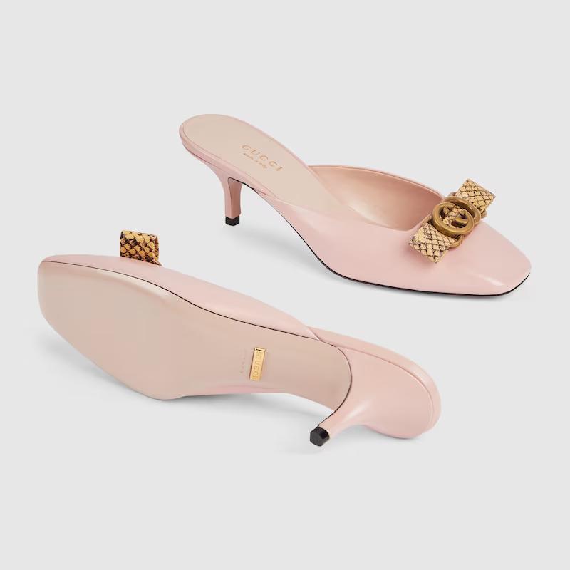 Giày Gucci Interlocking G Mule Nữ Hồng