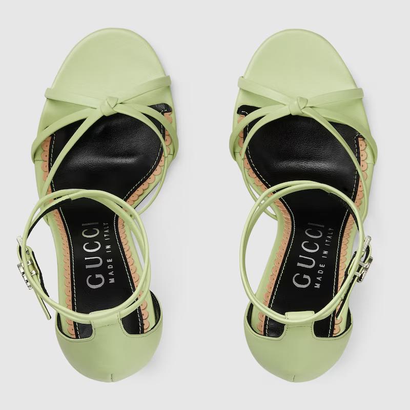 Giày Gucci Strappy Sandal Nữ Xanh