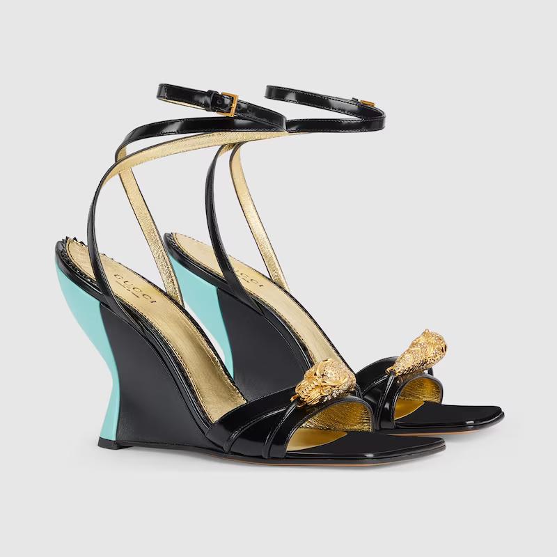 Giày Gucci High Heel Sandal With Hardware Nữ Đen