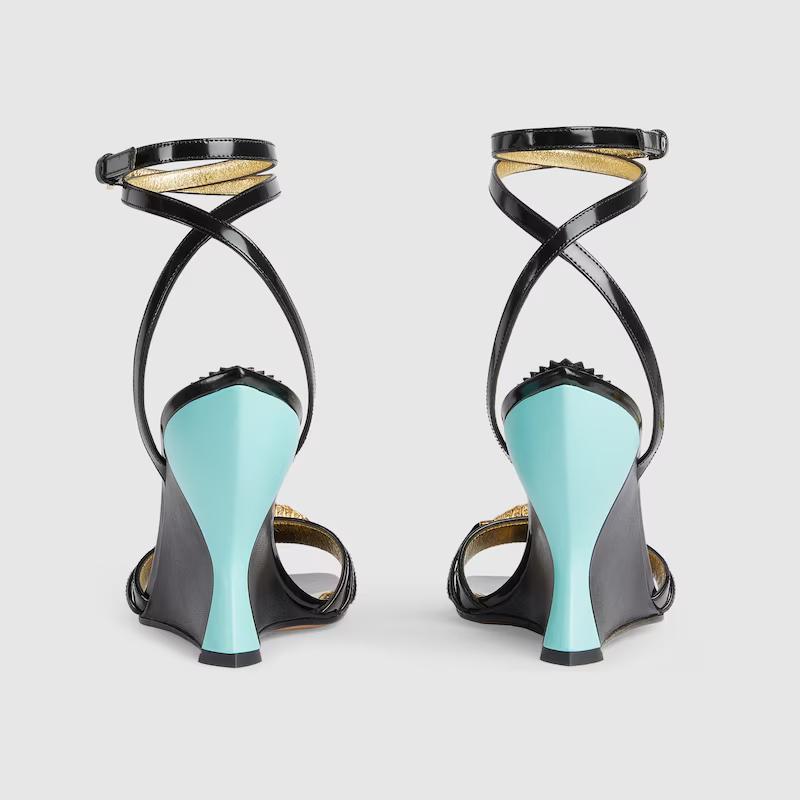 Giày Gucci High Heel Sandal With Hardware Nữ Đen