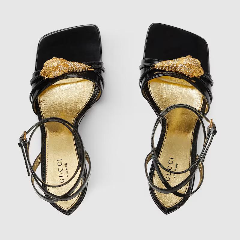 Giày Gucci High Heel Sandal With Hardware Nữ Đen