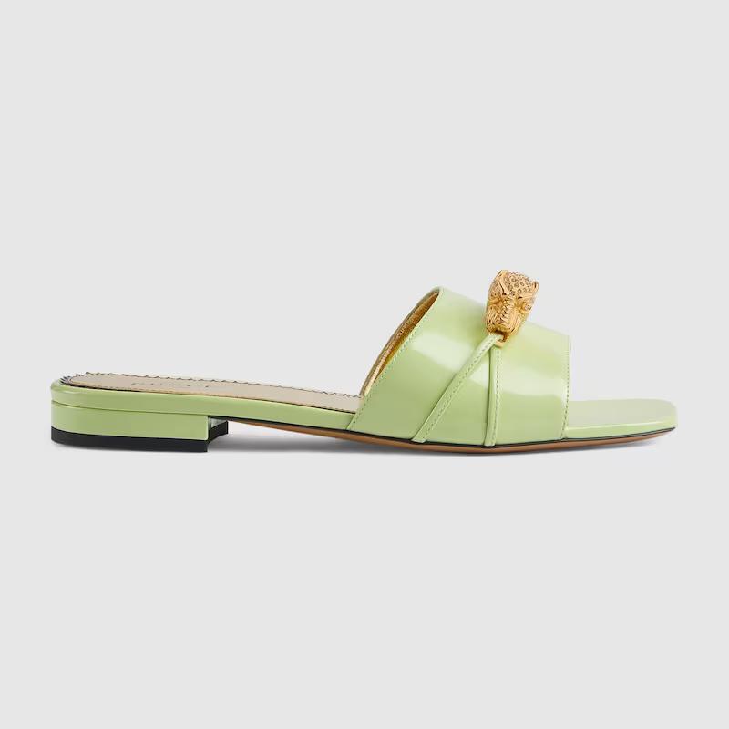 Giày Gucci Slide Sandal With Hardware Nữ Xanh