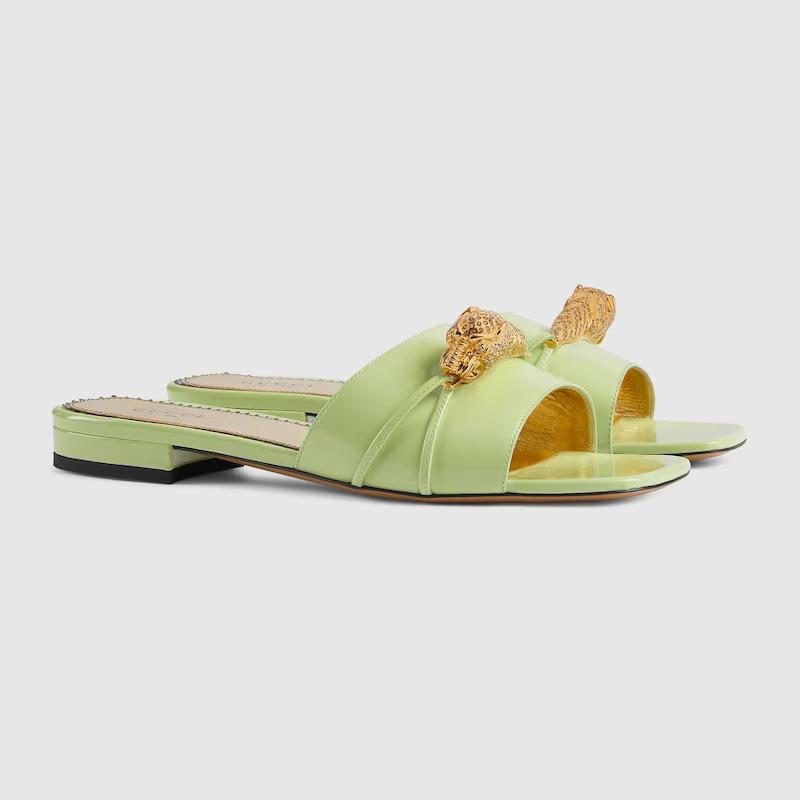 Giày Gucci Slide Sandal With Hardware Nữ Xanh