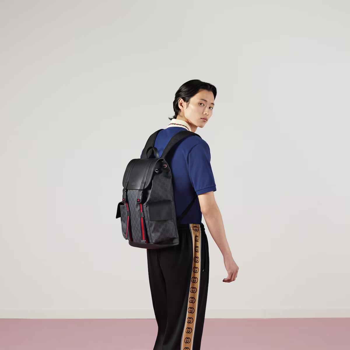 Túi Gucci Gg Black Backpack Nam Màu Xanh Đen