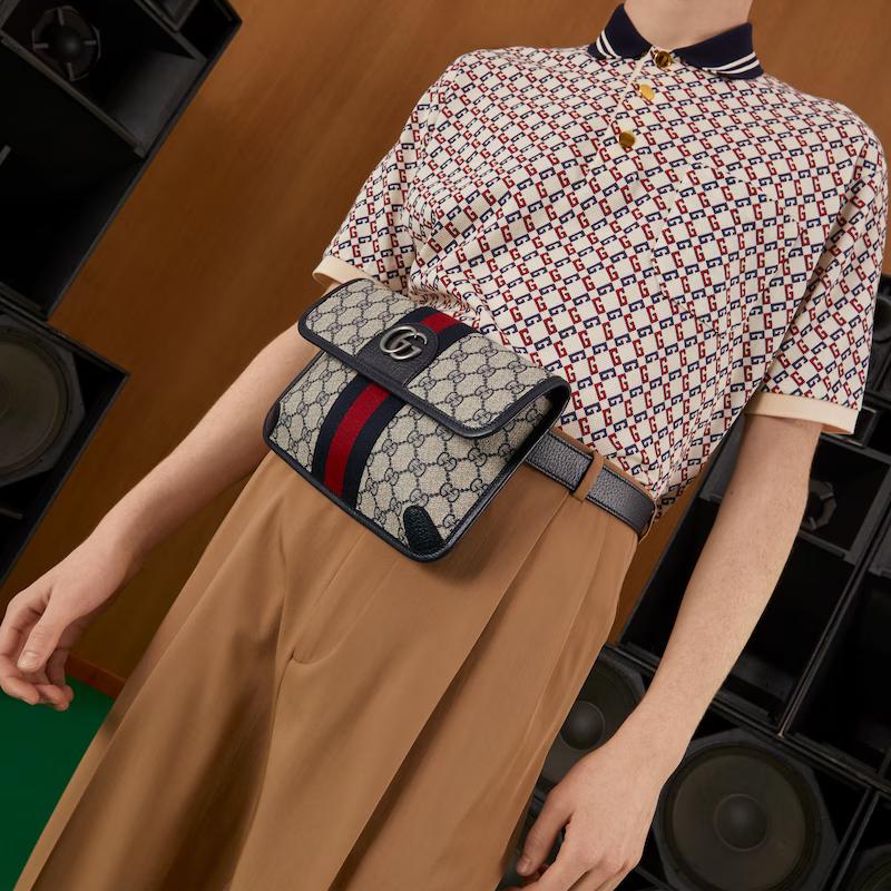 Túi Gucci Ophidia Belt Bag Nam Màu Da Xanh