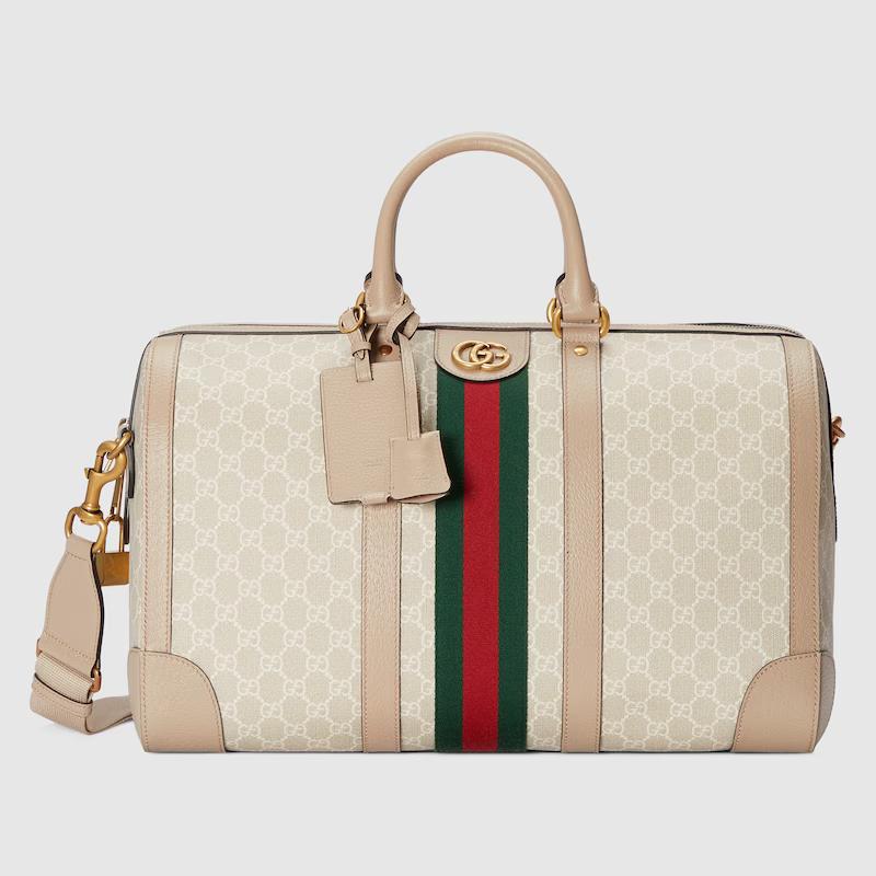 Túi Gucci Savoy Small Duffle Bag Nam Màu Da Trắng