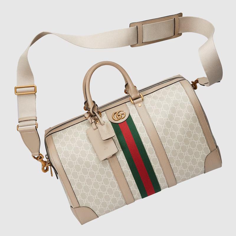 Túi Gucci Savoy Small Duffle Bag Nam Màu Da Trắng