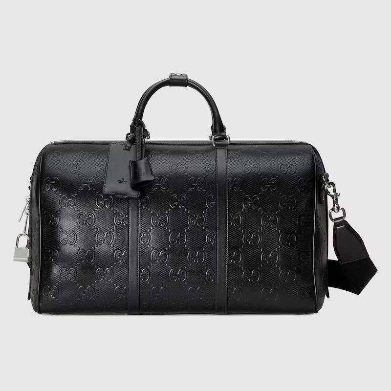 Túi Gucci Gg Embossed Briefcase Nam Màu Đen