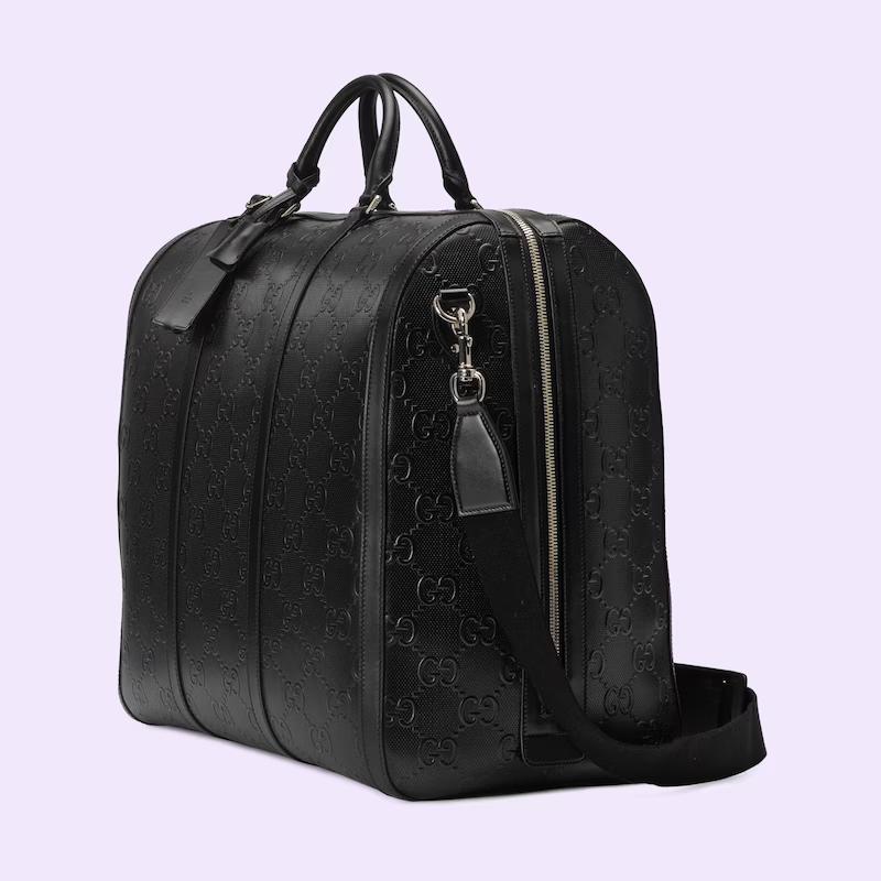 Túi Gucci Gg Embossed Duffle Bag Nam Màu Đen