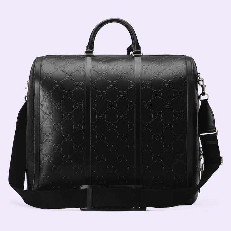 Túi Gucci Gg Embossed Duffle Bag Nam Màu Đen