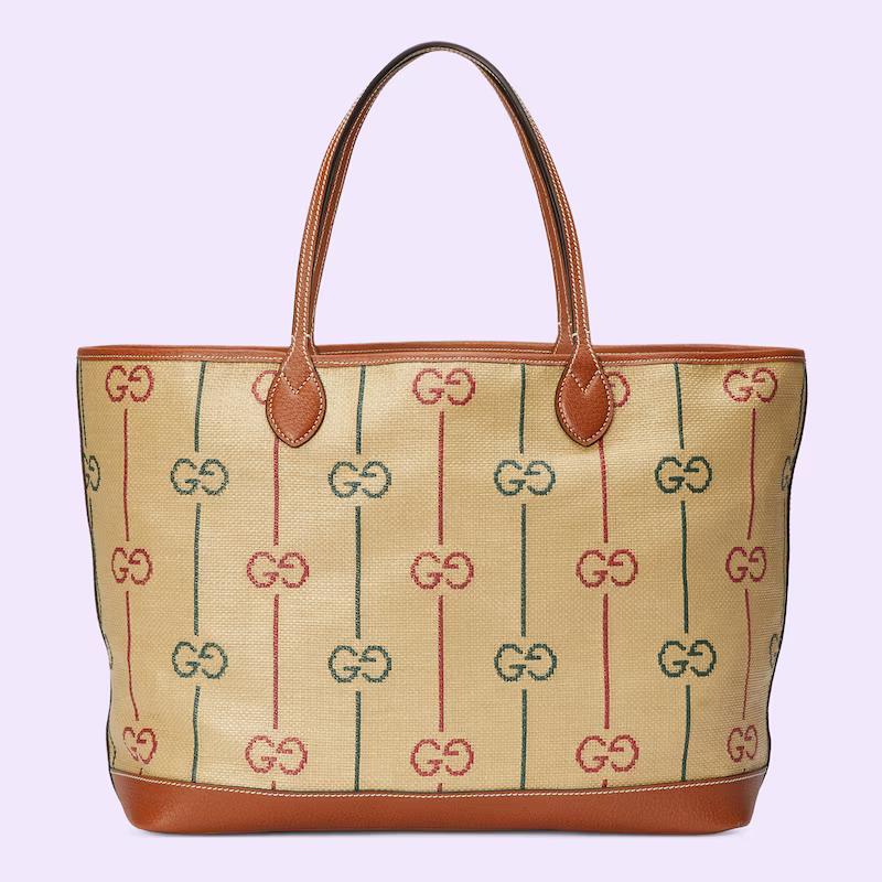 Túi Gucci Gg Large Cotton Tote Bag Nam Màu Da Nâu