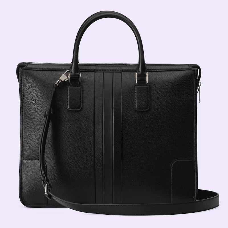 Túi Gucci Briefcase With Interlocking G Nam Màu Đen 