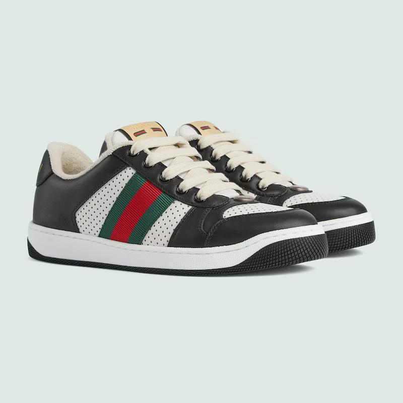 Giày Gucci Screener Sneaker Nữ Đen Trắng