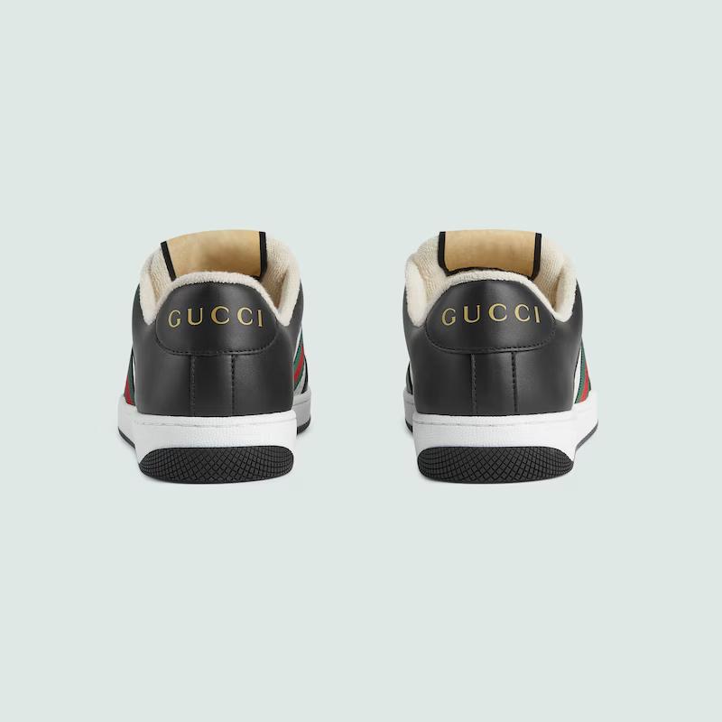 Giày Gucci Screener Sneaker Nữ Đen Trắng