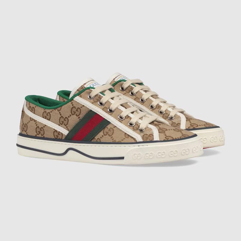 Giày Gucci Gg Gucci Tennis 1977 Sneaker Nữ Nâu Xanh