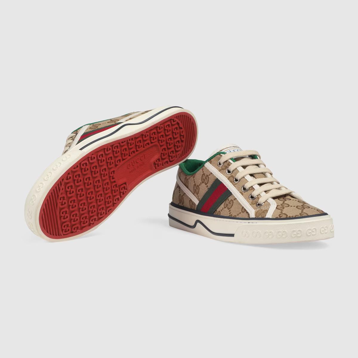 Giày Gucci Gg Gucci Tennis 1977 Sneaker Nữ Nâu Xanh