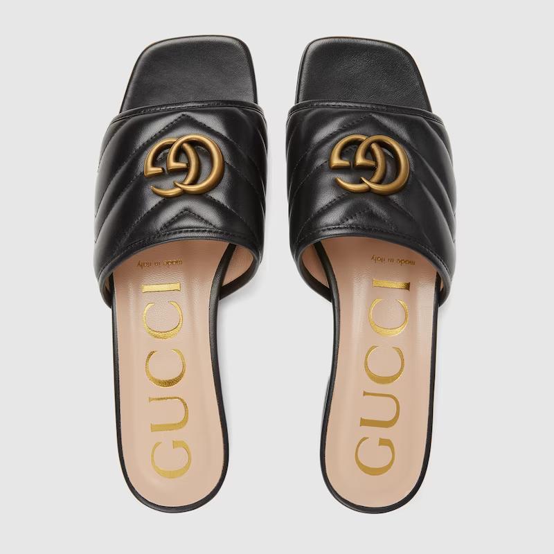 Giày Gucci Slide With Double G Nữ Đen