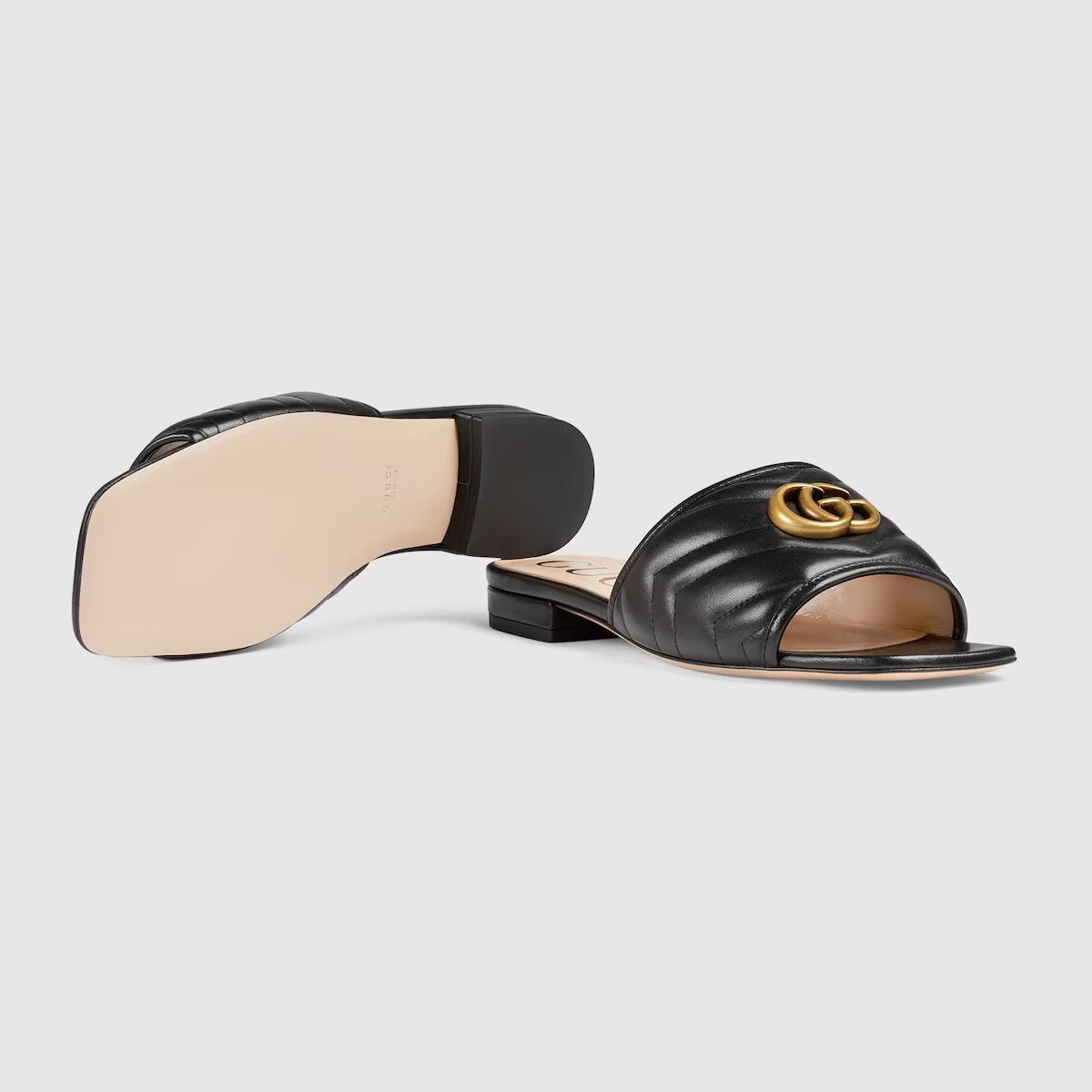 Giày Gucci Slide With Double G Nữ Đen