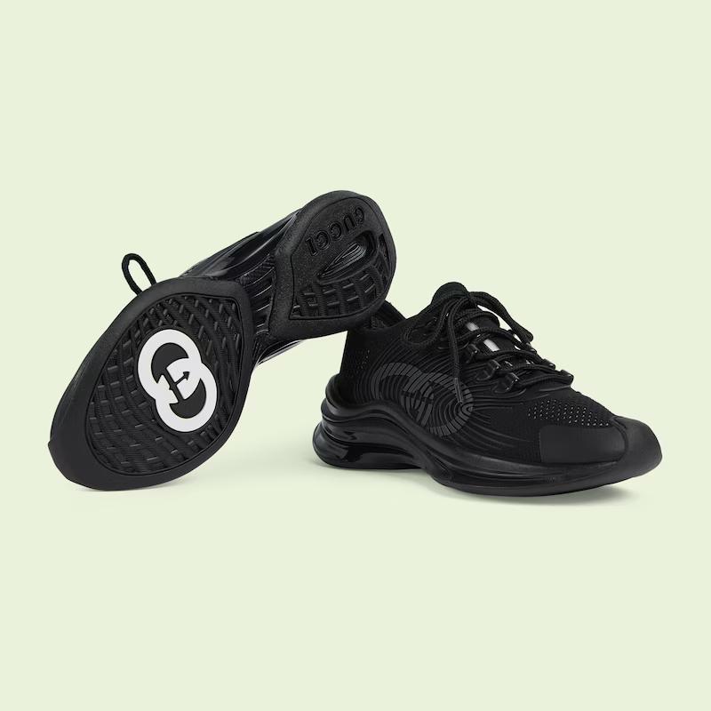 Giày Gucci Run Sneaker Nữ Đen Trắng