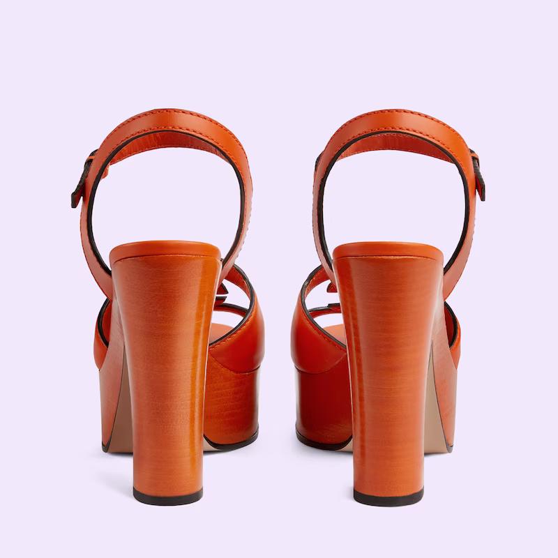 Giày Gucci Interlocking G Sandal Nữ Cam