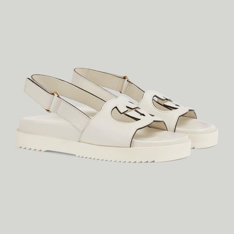 Giày Gucci Interlocking G Sandal Nữ Trắng