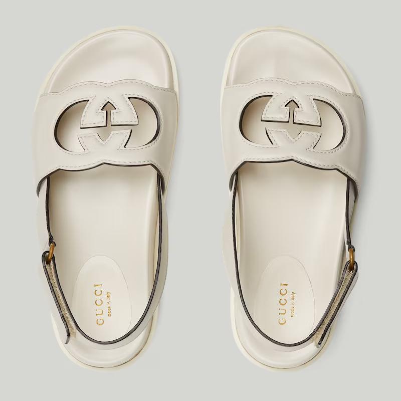 Giày Gucci Interlocking G Sandal Nữ Trắng