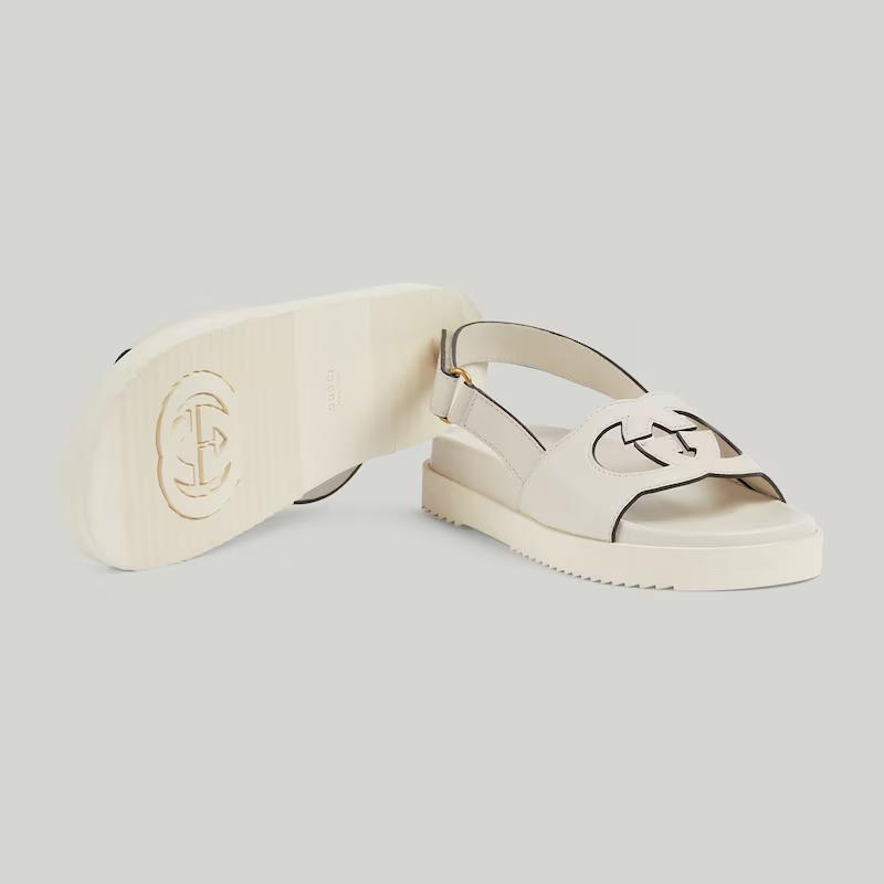 Giày Gucci Interlocking G Sandal Nữ Trắng