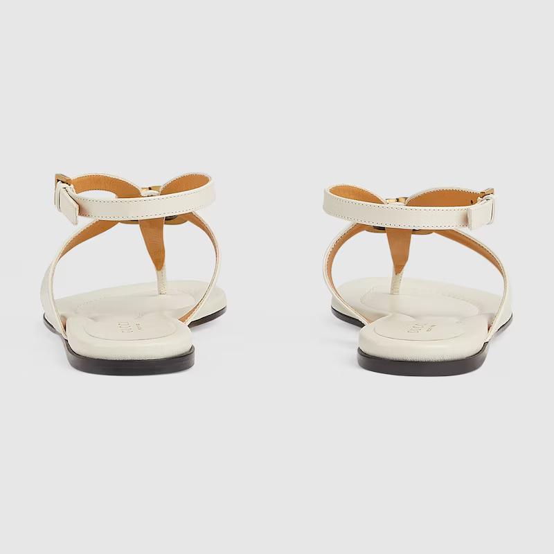 Giày Gucci Double G Thong Sandal Nữ Trắng