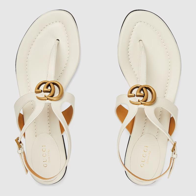 Giày Gucci Double G Thong Sandal Nữ Trắng