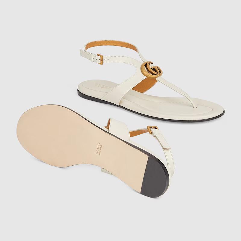 Giày Gucci Double G Thong Sandal Nữ Trắng