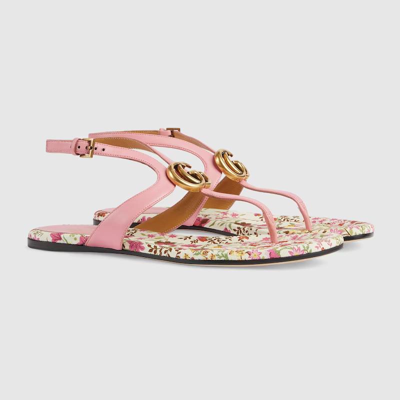 Giày Gucci Double G Thong Sandal Nữ Hồng