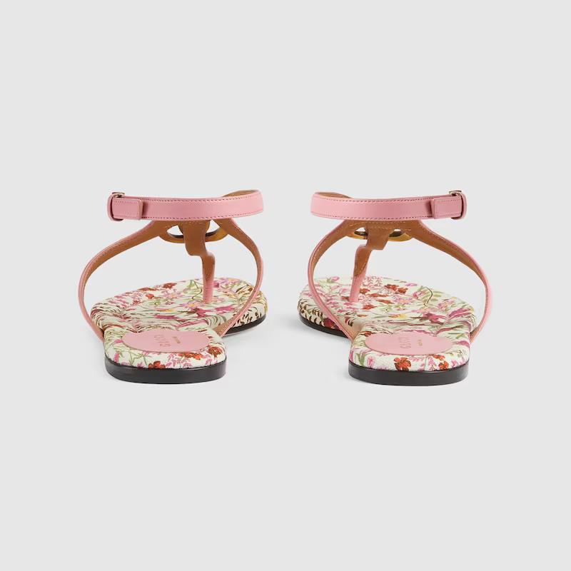 Giày Gucci Double G Thong Sandal Nữ Hồng