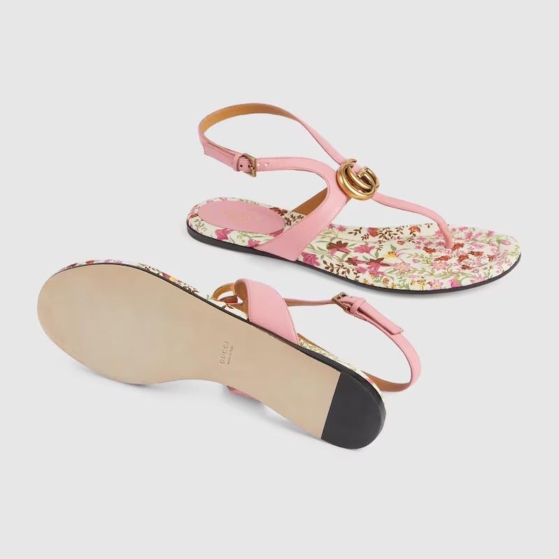 Giày Gucci Double G Thong Sandal Nữ Hồng