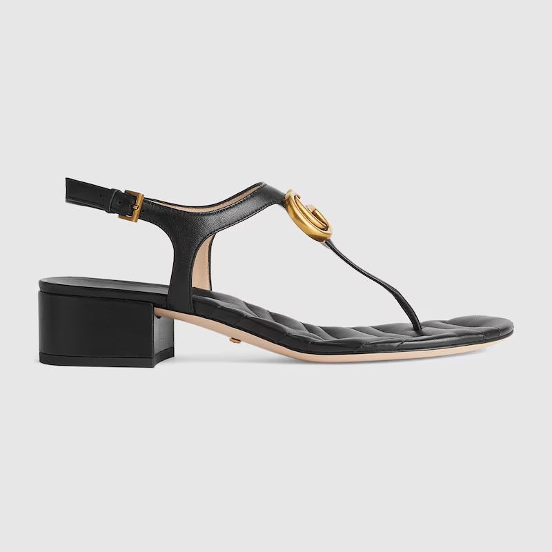 Giày Gucci Double G Sandal Nữ Đen